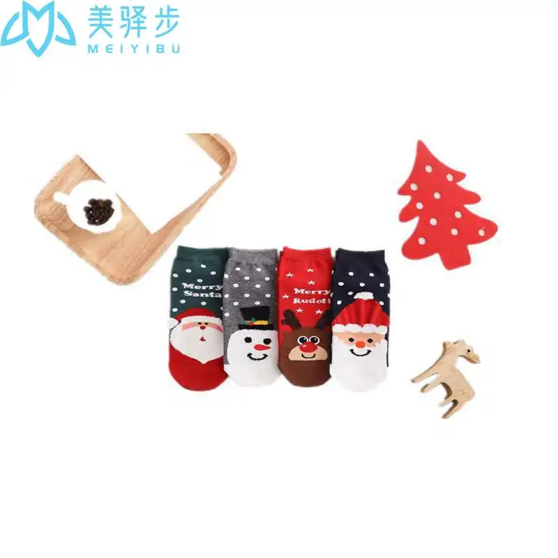 12 Pairs Per Set Socks Christmas Lovely Women Socks Personality Three-dimensional Cotton Boat Socks Red Socks Wholesale