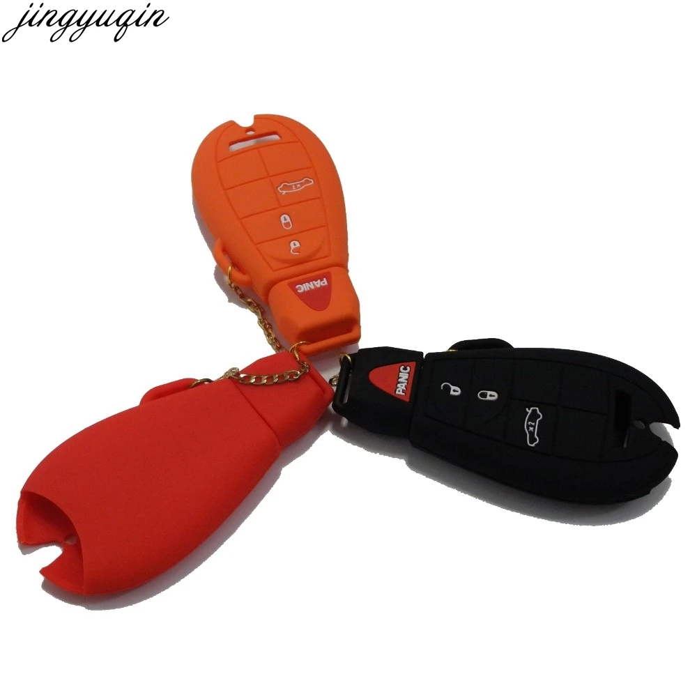4 кнопки дистанционного управления силиконовый чехол для ключей Dodge JCUV Ddart Jeep Grand