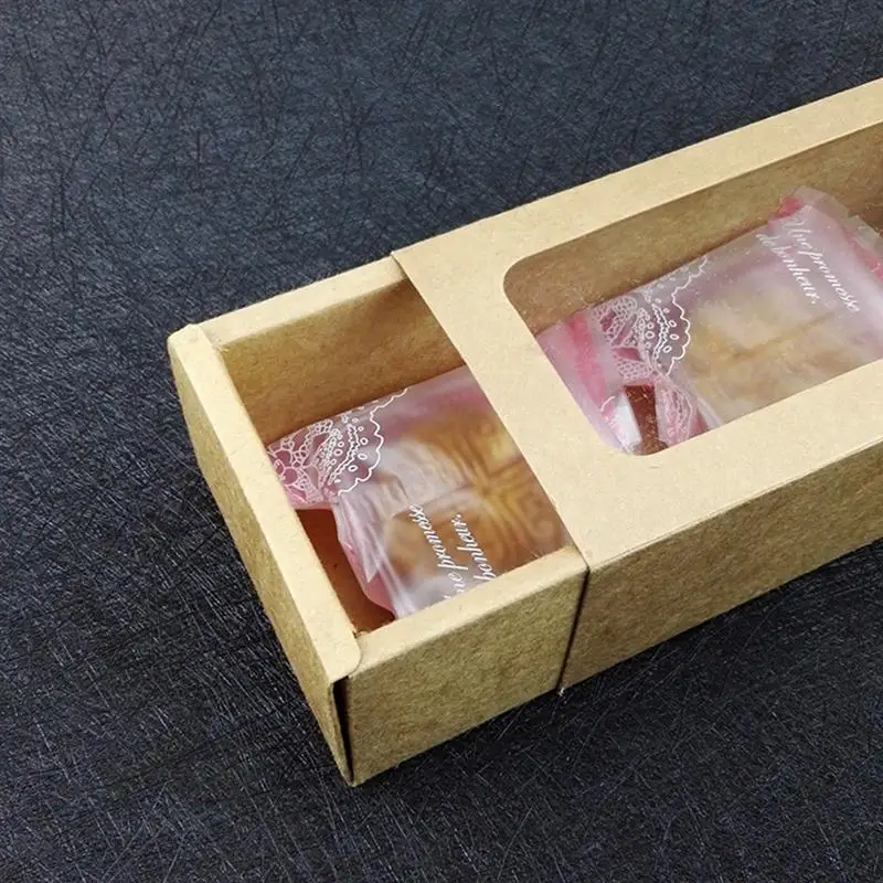 10 шт. бумажная Подарочная коробка упаковка с прозрачным окном из ПВХ швейцарская