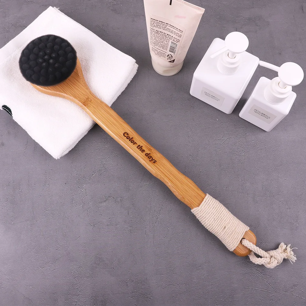 Массаж тела Душ щетка деревянная нанометровая флисовая Скраб аксессуары для