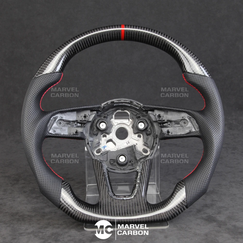 

100% REAL CARBON FIBER STEERING WHEEL COMPATIBLE WITH Audi A4