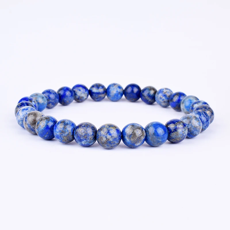 

Natural Lapis Lazuli Beaded Bracelets Men 8mm Lazuli Stone Beads Healing Yoga Bracelet for Women Chakra Lazurite Jewelry Pulsera