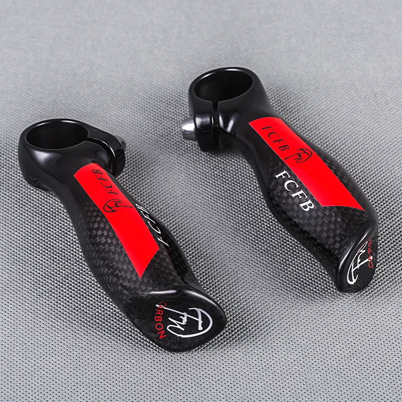 

FCFB 3K Glossy Carbon Fiber Bar End MTB Mountain Bike Small Auxiliary Handlebar Bicycle Parts