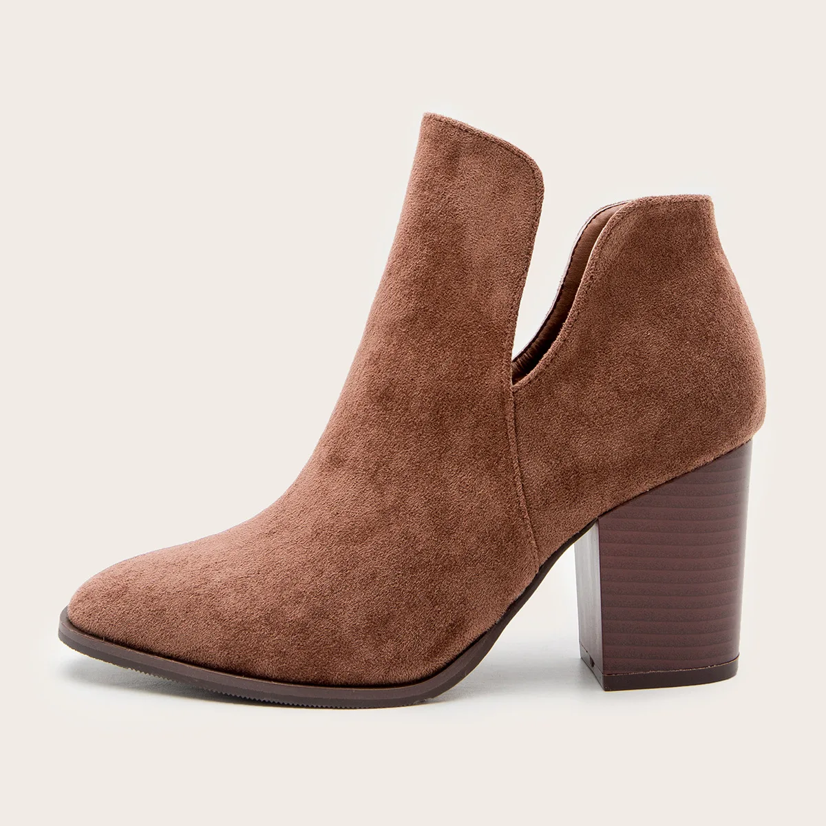 

Ladies Martin Boots 2021 New Autumn Tube Thick Heel High Heel Ankle Boots Suede Martin Boots Fashion Women's Shoes Non-slip Sole
