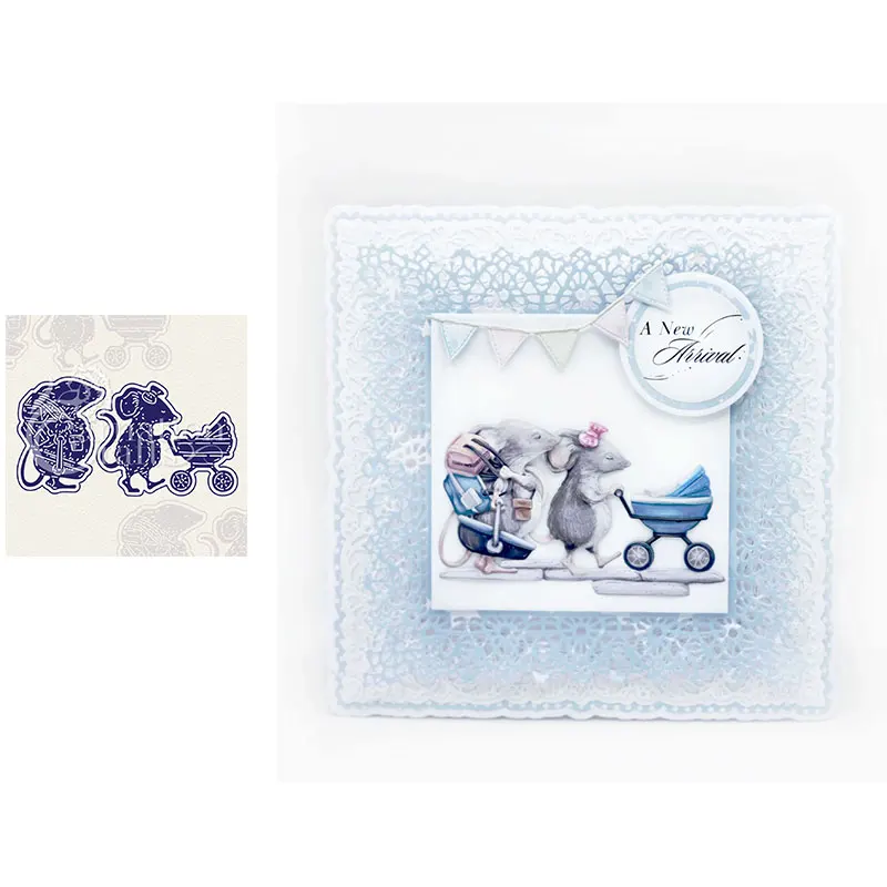 

New For 2021 Hot Sale Mouse Metal Cutting Dies Scrapbook Diary Decoration Stencil Embossing Template DIY Greeting Card Handmade