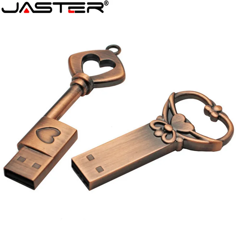 USB флеш накопитель JASTER в виде сердца из чистой меди 4/8/16/32/64 ГБ|USB флэш-накопители| |