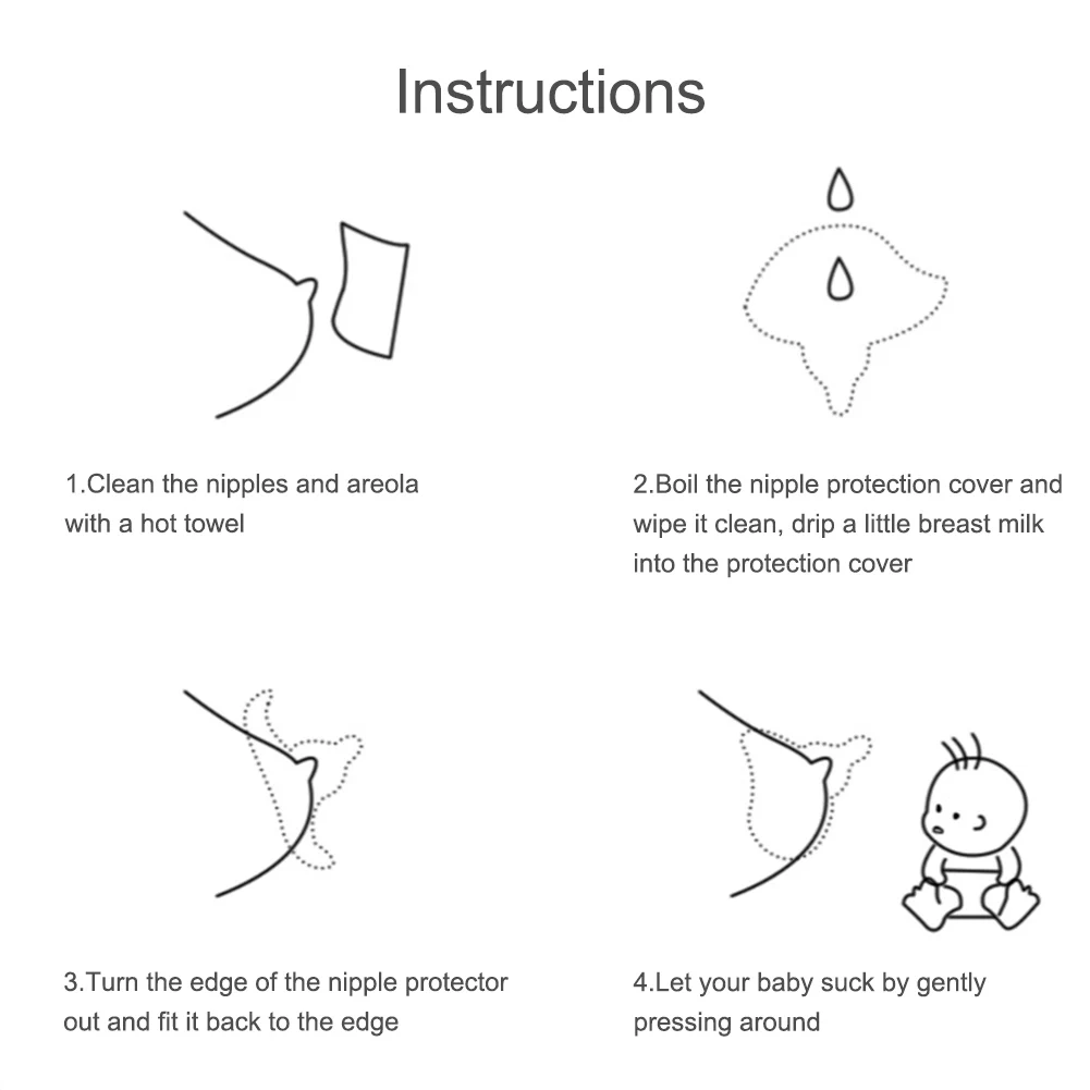 

Silicone Nipple Protectors Breast Milk Feeding Mothers Nipple Shields Protection Cover Breastfeeding Milk Extractor