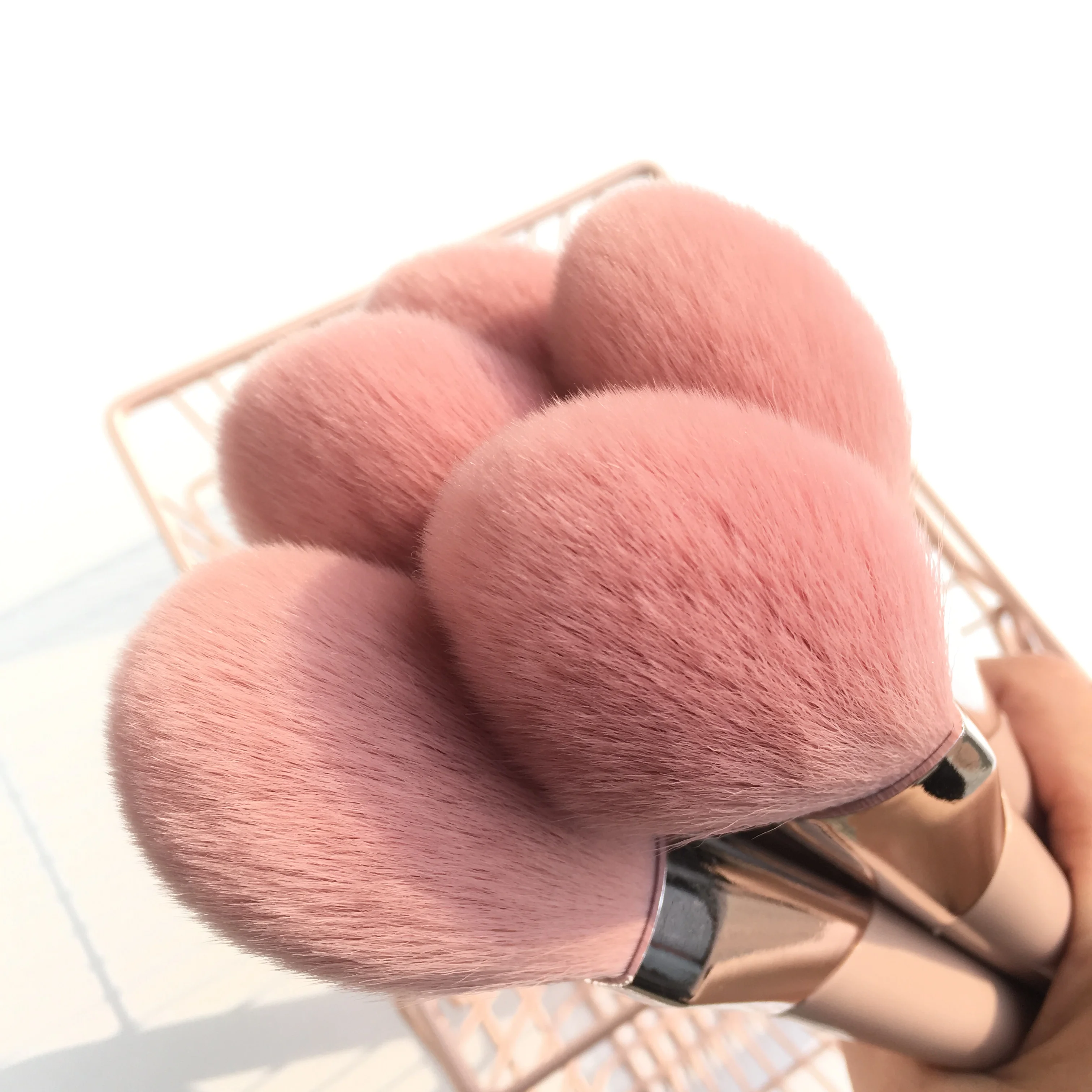 BBL розовые Премиум кисти для макияжа свободная пудра полировка коррекция румян