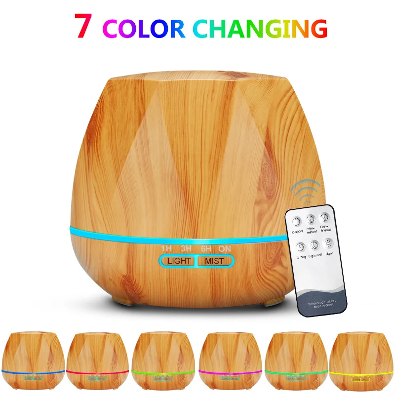 

Air humidifier with remote control, 500ml, essential oil diffuser, fog humidifier, aromatherapy, led