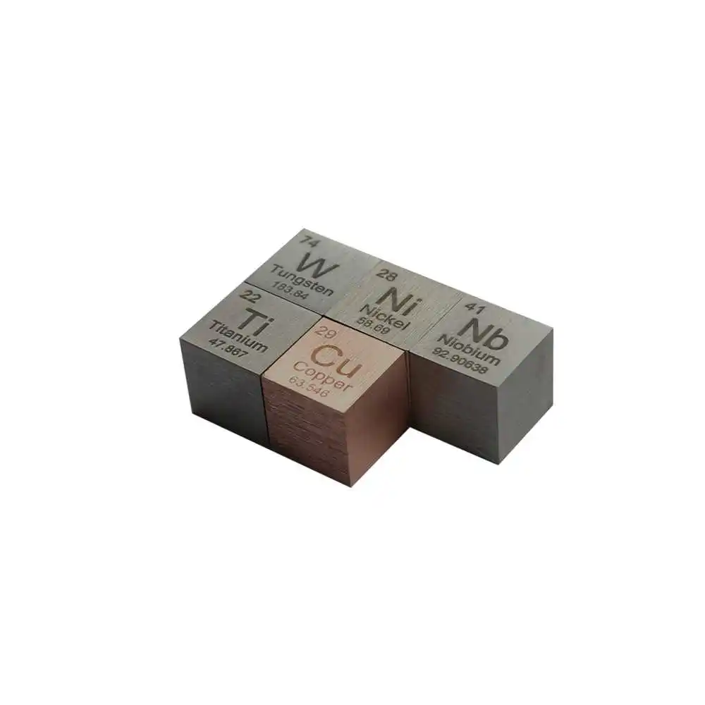 

Best selling Metal Cube 10mm Niobium Tungsten Copper Titanium Nickel Periodic Table Of Elements Cube