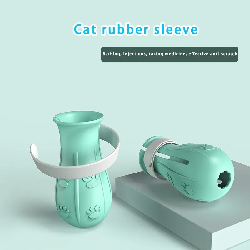 

Cat Foot cover Cat Bathing and Cutting Nails Anti-Scratch and Scratch-Resistant Silicone Cat Shoes, Pet Supplies