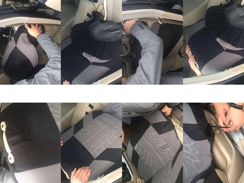 Четырехсекционный чехол для сиденья автомобиля рельефный полиэфирный тканевый чехол с вышивкой буквы четыре сезона универсальный