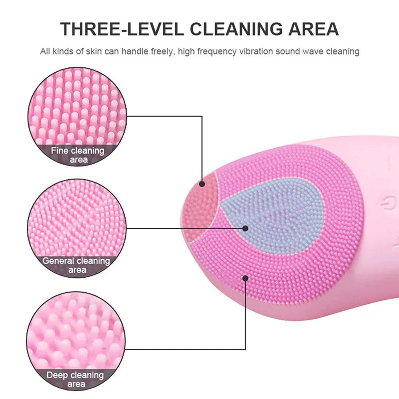 Портативная электрическая Очищающая щетка глубокого очищения ультразвуковой