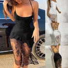 Кружевное строченное прямое женское платье, сексуальное летнее облегающее модное платье без рукавов с открытой спиной