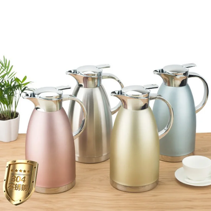 

304 Stainless Steel Insulation Vacuum Leak-Proof Thermo Water Jug Double Layer Insulated Vacuum Coffee Tea Kettle Pot Gift