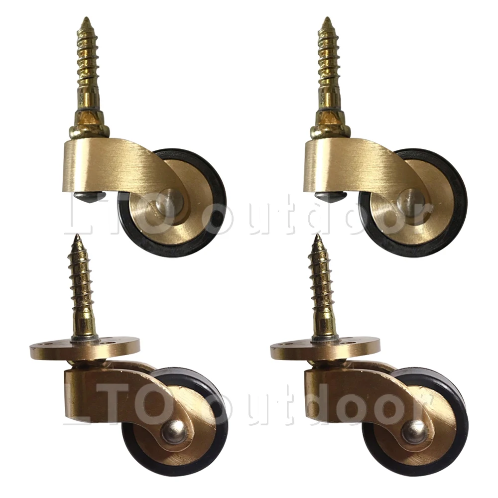 1 шт. сверхмощные латунные универсальные колеса мебельные колесики с винтом для