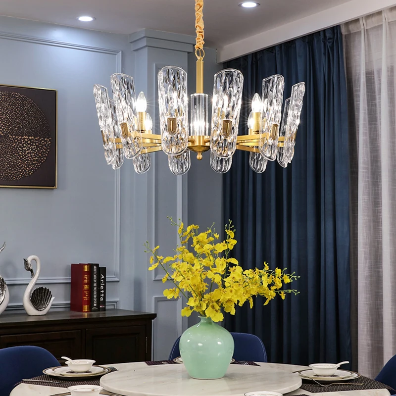 Light luxury modern crystal chandelier creative personality living room new mall showroom restaurant bedro | Лампы и освещение