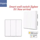 Умный настенный выключатель Aqara D1 ZigBee, Беспроводной Выключатель с 3 кнопками, с нулевой линией, подключение FireWire, работает с приложением Mi Home