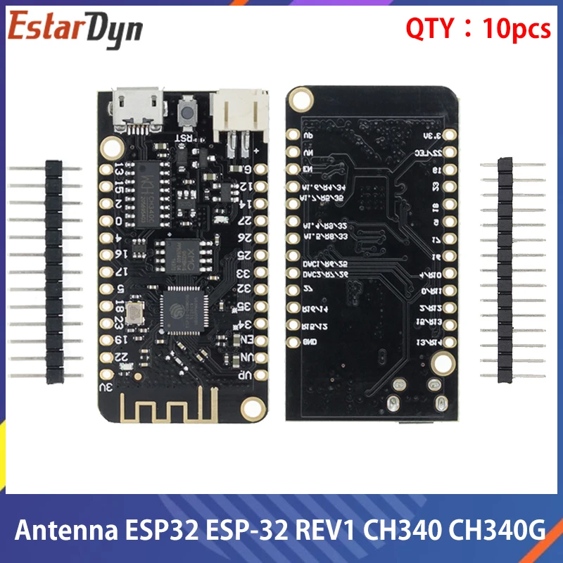 Макетная плата Wi-Fi Bluetooth антенна ESP32 ESP-32 REV1 CH340 CH340G интерфейс литиевой батареи Micro