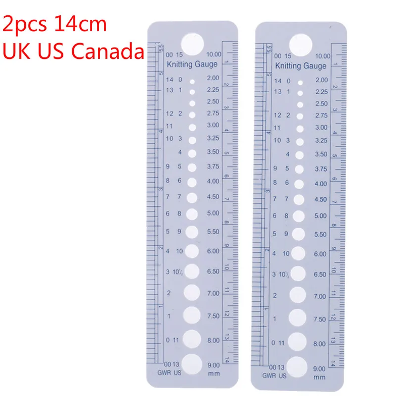 2 шт. высокое качество размеры Великобритании США Канады вязальная игла Калибр