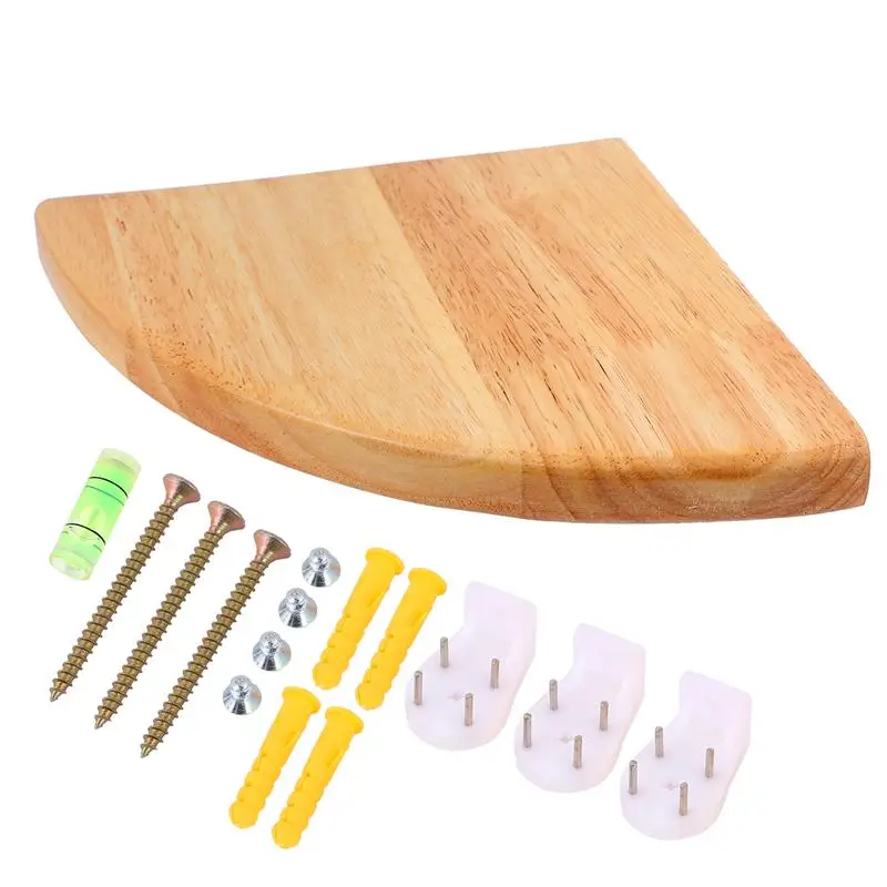 Настенная угловая полка в форме вентилятора 9 дюймов белый дуб практичная