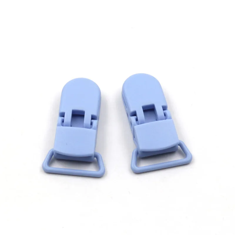 powder blue 10 шт. Детская Соска с зажимом и цепью, пищевая Соска с зажимом, пустышка для новорожденных, пустышка с зажимом на цепочке, держатель с 20 клипсами - Цвет: powder blue