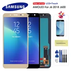 Оригинальный ЖК-дисплей Super AMOLED для Samsung Galaxy J6 2018 J600F J600, ЖК-дисплей с сенсорным экраном в сборе, запасные части
