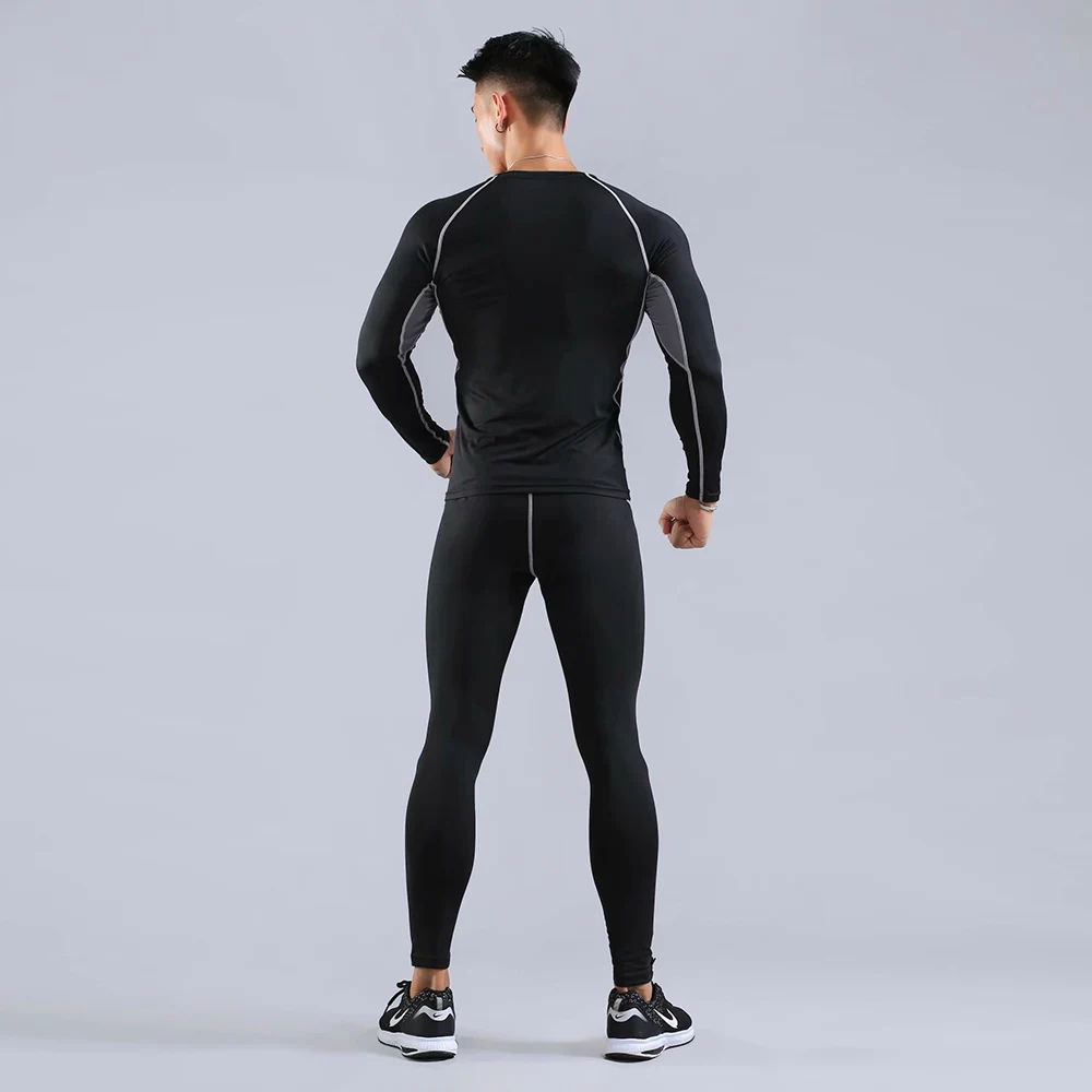 2 шт./компл. мужской спортивный костюм компрессионная одежда для тренажерного