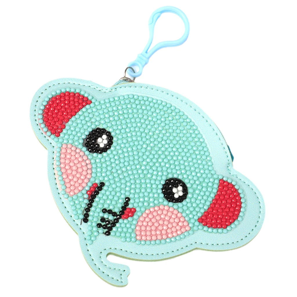 Цельный брелок для ключей с вышивкой стразами особой формы|Комплект рукоделия| |