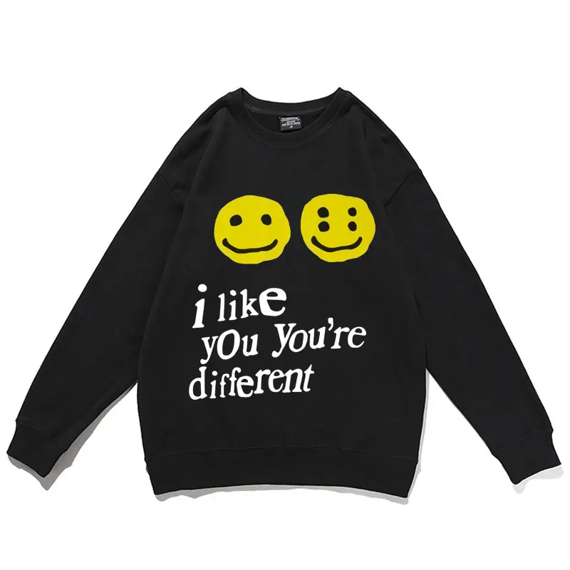 

19SS CPFM XYZ Sweatshirt Graffiti Smile Face CPFM.XYZ W.W.C.D I LIKE YOU Kanye West Hip Hop Pullover CPFM Men Women Sweatshirts