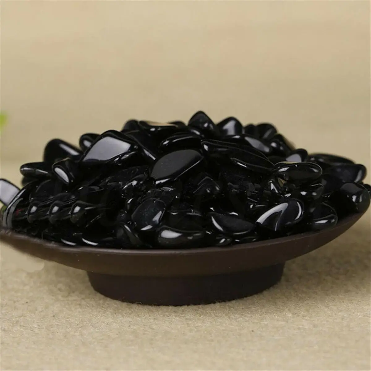 Недорогой Товар Черные искусственные обсидиановые камни для очистки|Камни| |