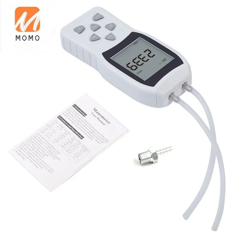 

Handheld LCD Differential Gauge Tester Digital Manometer Air Pressure Meter with Dual Ports