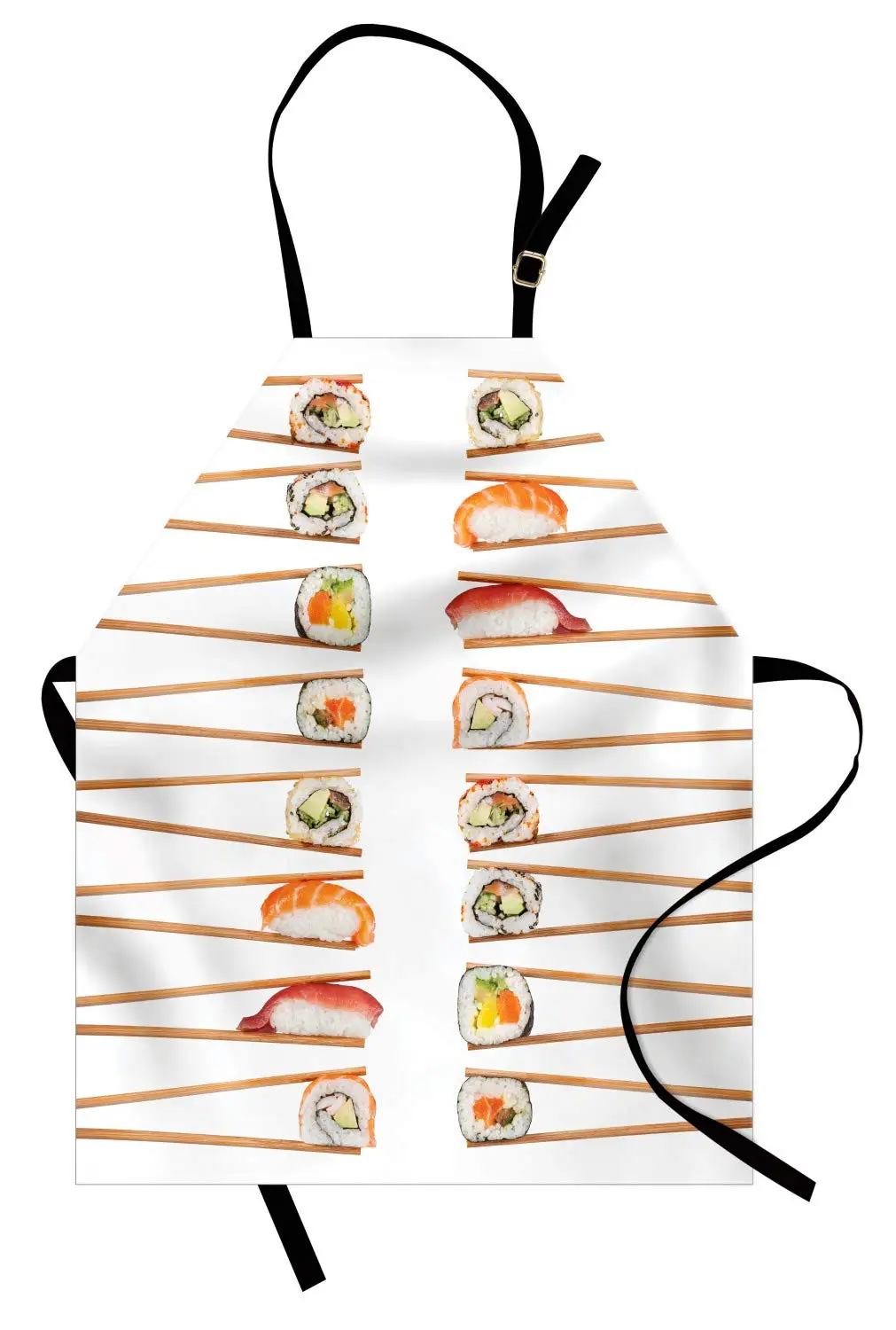 Kitchen Japan Apron Traditional Food Bites with Chopsticks for Japanese Sushi Bars Restaurants Aprons Women Kids Cleaning Tools | Дом и сад