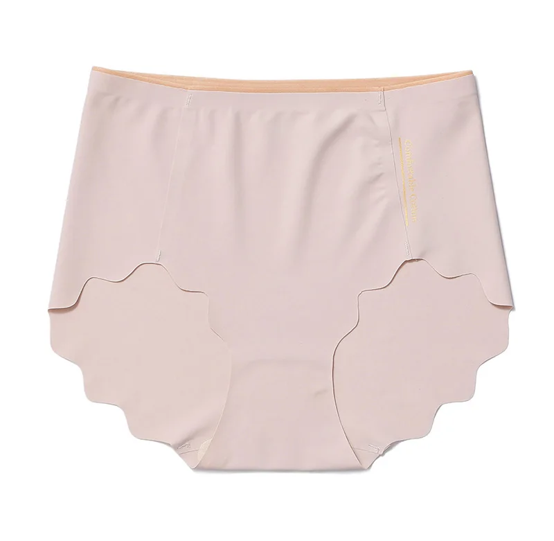 Women L-XXL Big Size Panties Seamless High Waist Underwear Soft Ultra Thin Sexy Ruffles Briefs Comfortable Breathable Lingerie