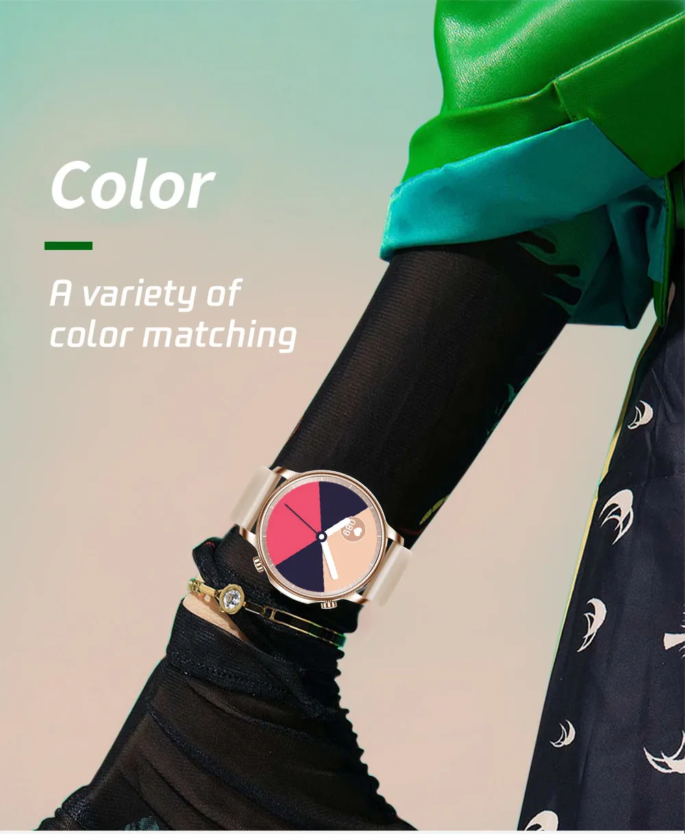 

V23 Smart Watch 1.3 inch Screen Heart Rate Sports Wristwatch for Android IOS SMS alerts push fast charging blood pressure