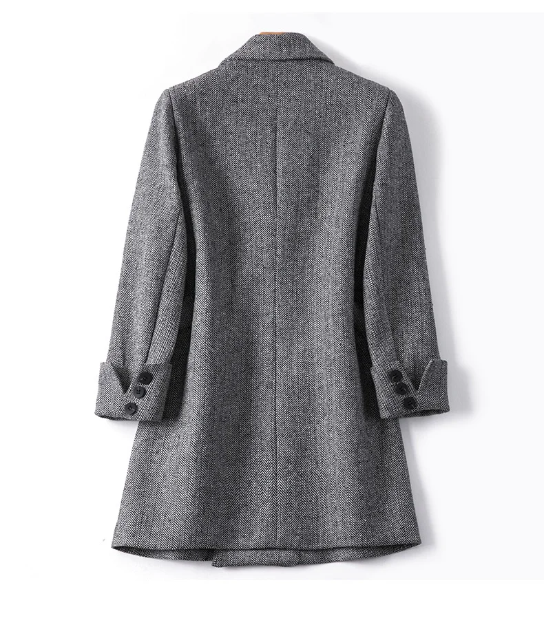 

Autumn Winter Suit Women 2020 Formal Woolen Jackets Work Office Lady Long Sleeve Blazer Double Breasted Outerwear Tops