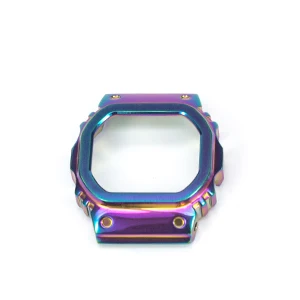 colorful Металлический чехол для часов с рамкой GWM5610 DW5600 GW5000 модификация нержавеющая сталь серебро золото черный для мужчин/женщин - Цвет ремешка: colorful