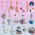 New100 % настоящие 925 стерлингового серебра S серии подходят оригинальный мобильный телефон 3 мм и браслет для женщин модное платье на день рождения, ювелирное изделие, подарок