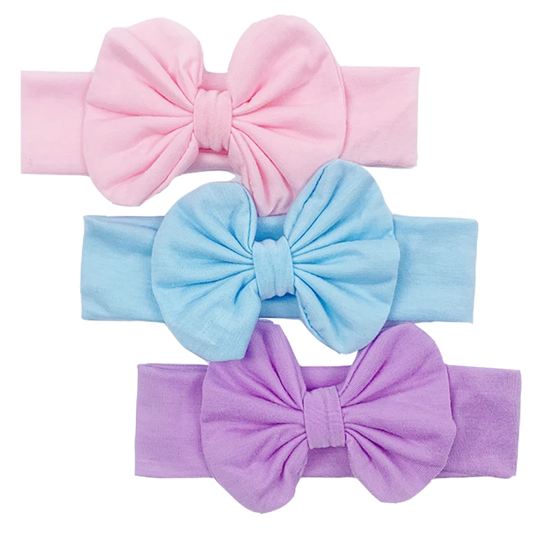 Children's Finger Toothbrush 3/5pcs/Lot New Cotton Elastic Newborn Baby Girls Solid Color Headband Bowknot Hair Band Children Infant Headband Accessories Silicone Anti-lost Chain Strap Adjustable 