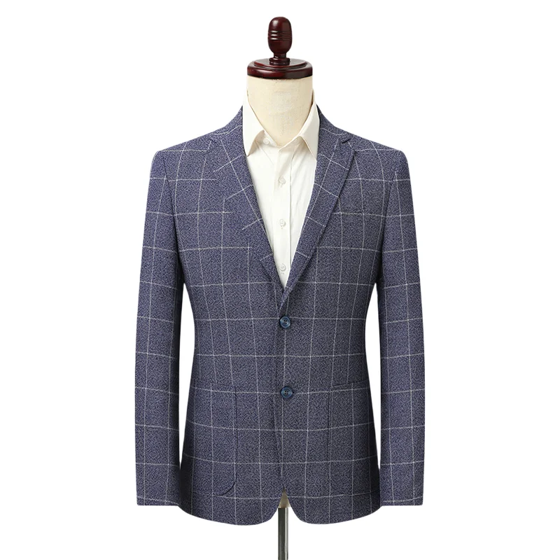 

Brand Men's Plaid Blazer Suit 2020 Spring Autumn Male Business Suit Coat Men Wedding Blazer Slim Fit Coat Top Best Quality
