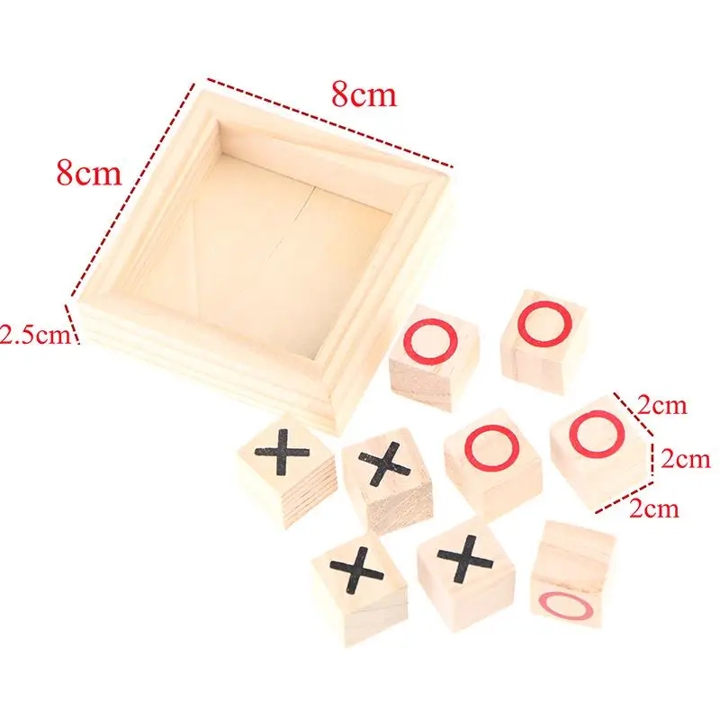 

XO Wood Board Game Toy Leisure Parent-Child Interaction Game Board Chess