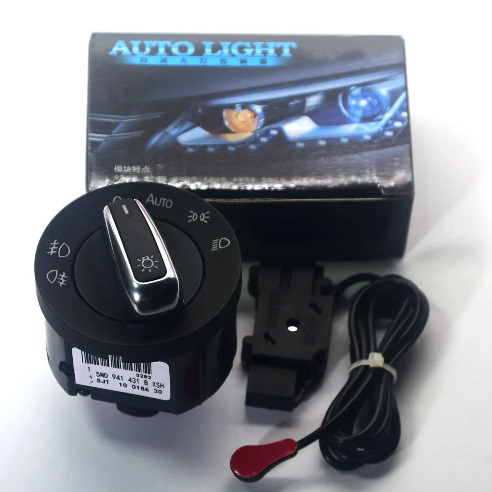 OEM хромированный переключатель+ Авто датчик фар для Passat B6 B7 Golf MK6 VI MK5 5ND 941 431 B 5ND941431B
