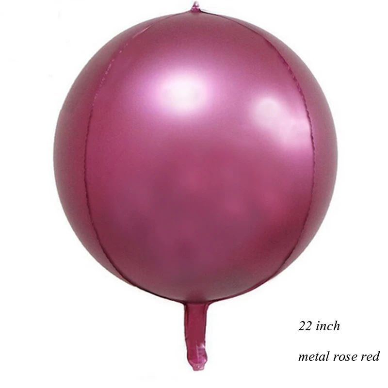 1PC metal rose red 1 шт. 18/22 дюйма металлические звезды и сердце 4D диско градиент цвета шары для свадьбы и дня рождения вечерние детские Душ Декор реквизит для фотосессии принадлежности - Цвет: 1PC metal rose red