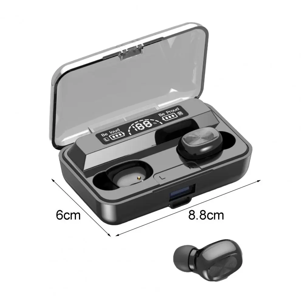

Bluetooth 5.1 Earphones Fingerprint Touch Control LED Screen Headset HiFI Stereo In-ear Earbuds Wireless Headphones For Sport