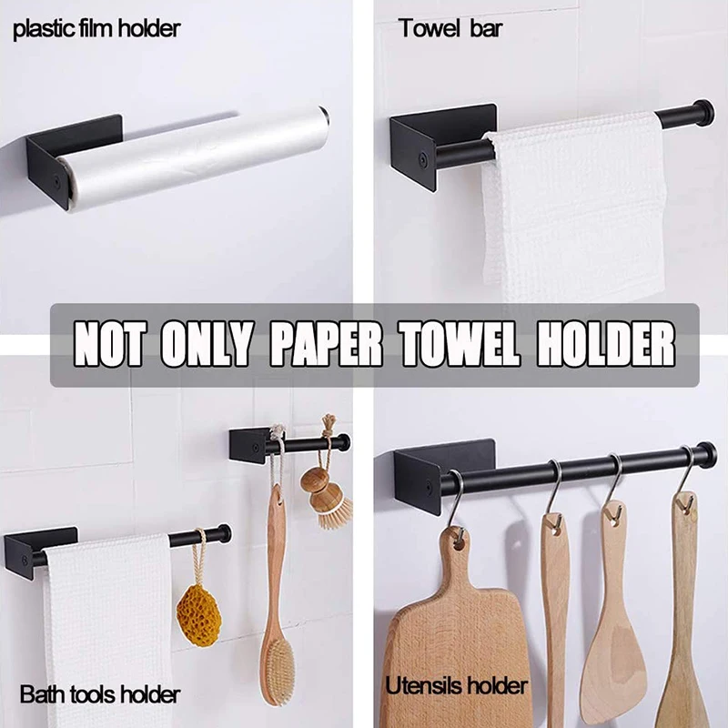 

Paper Towel Holder Perfect Tear Wall Mount Paper Towel Stand Install Vertically or Horizontally (2 Pack)