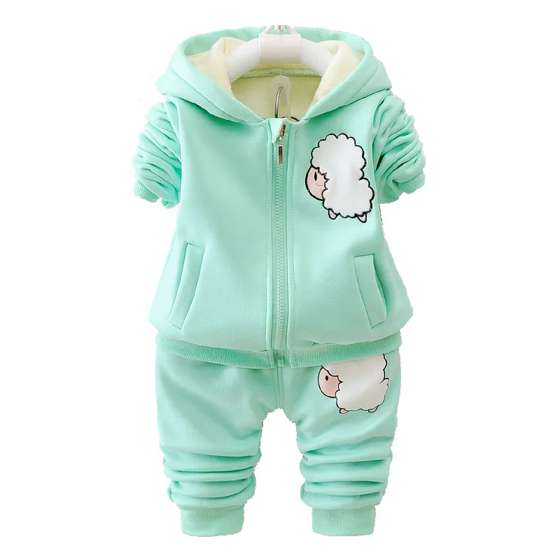 

3Pcs/Set Toddler Infant Baby Boys and Girls Winter Warm Long Sleeve Thickening Hooded Coat Outerwear Jacket Pant Kids Lovely Cat
