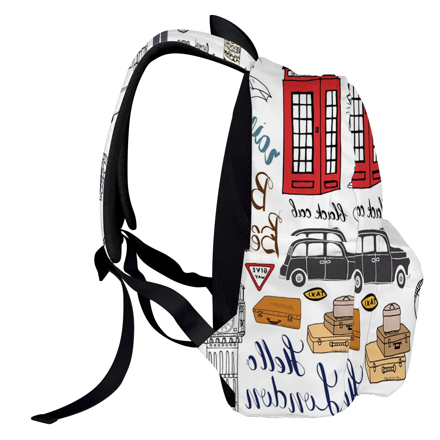 Граффити защита мост автомобиля часы Лондонский Город Рюкзак для подростков