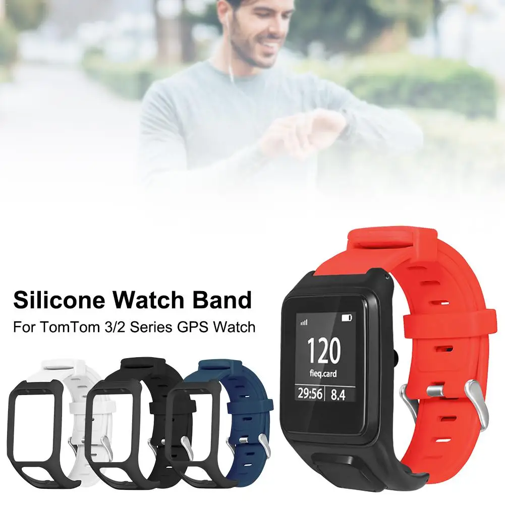 Силиконовый ремешок для спортивных часов TomTom Runner 2 3 Spark GPS сменный