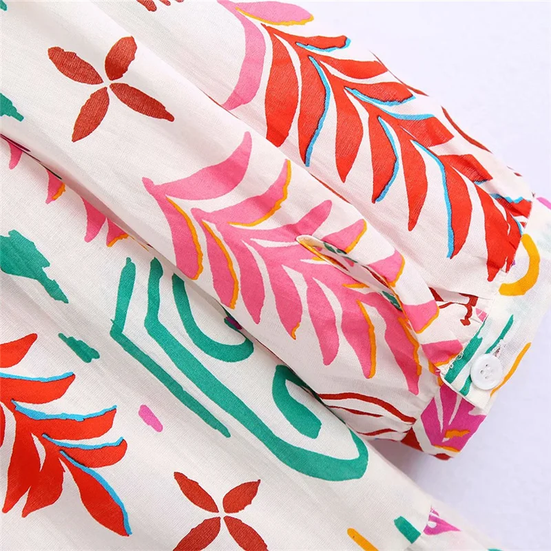 

Woman Casual Print Patchwork Shirt Long Dress Female Chic Loose Floral Dresses Ladies Oversized Long Sleeveless Dress