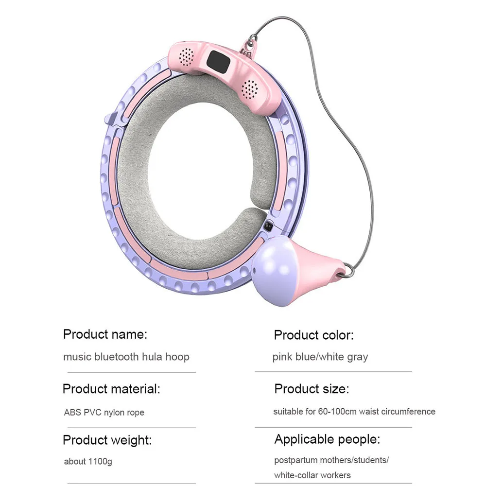 

Smart Sports Hoops Support Bluetooth Abdominal Thin Waist Exercise Massage Hoops Fitness Equipment Gym Home Training Weight Loss